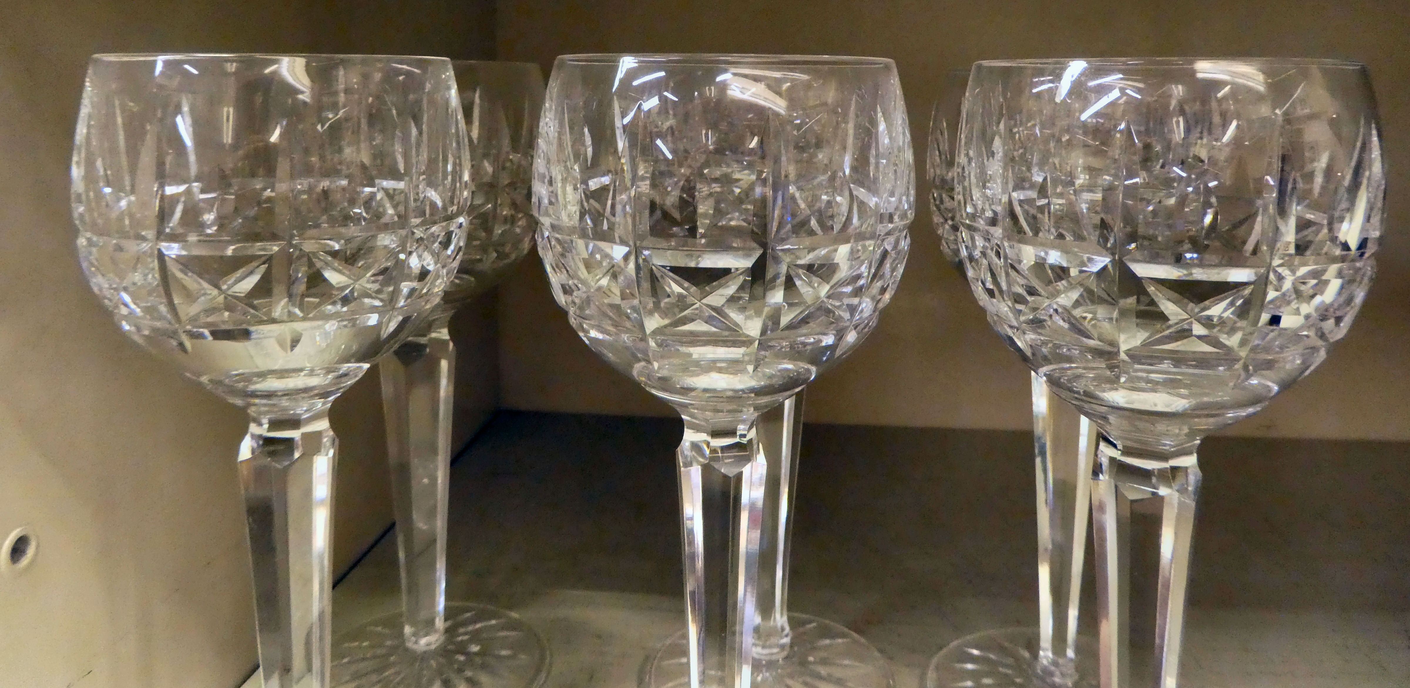 A set of six Walford crystal pedestal wines - Image 2 of 2
