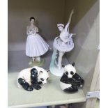 Ceramics: to include a Coalport china figure 'Margo Fonteyn'  11.5"h