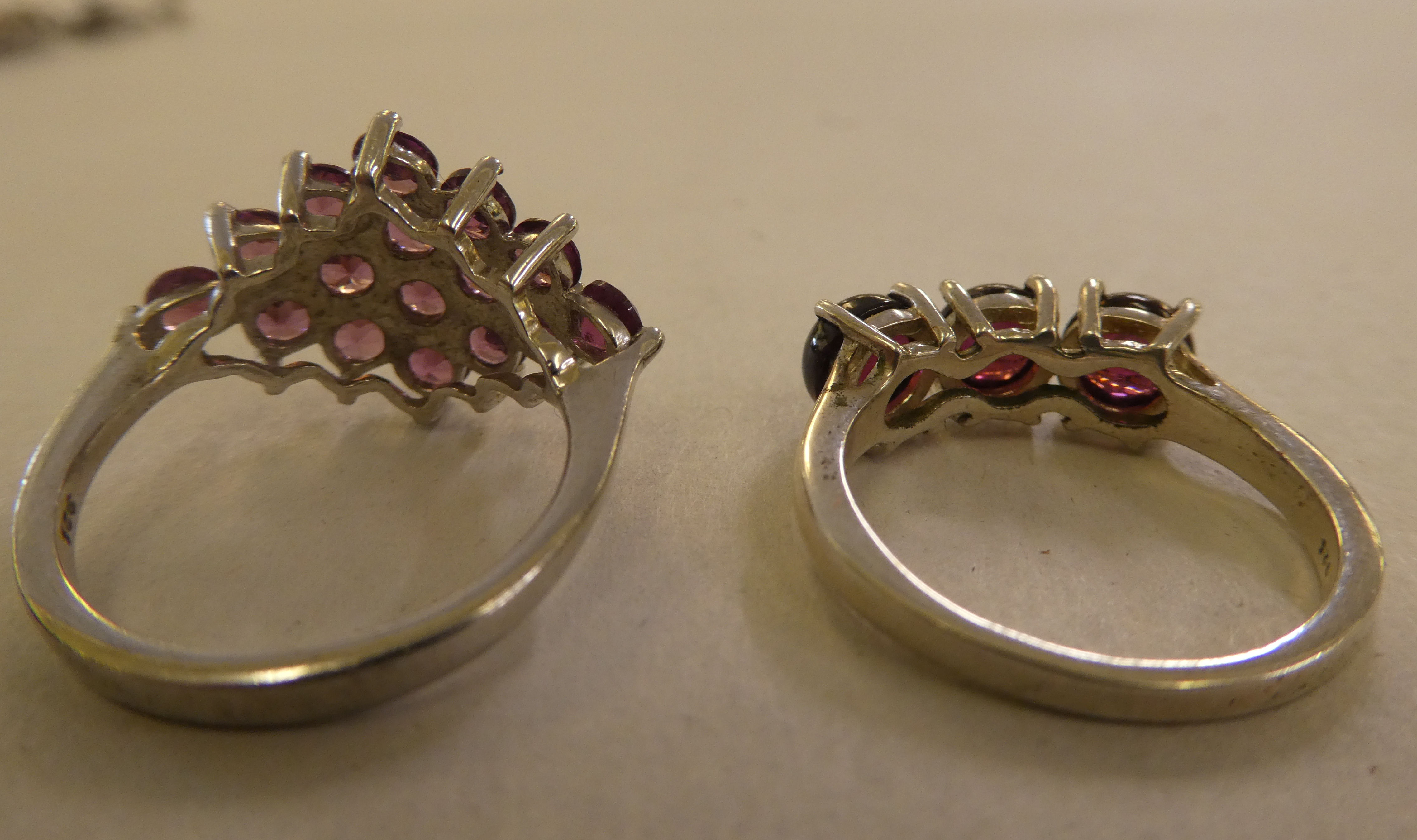 Mainly 925 items of personal ornament: to include dress rings, set with coloured stones - Image 7 of 13