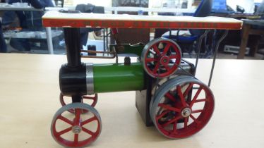 A Mamod scale model live steam traction engine  boxed