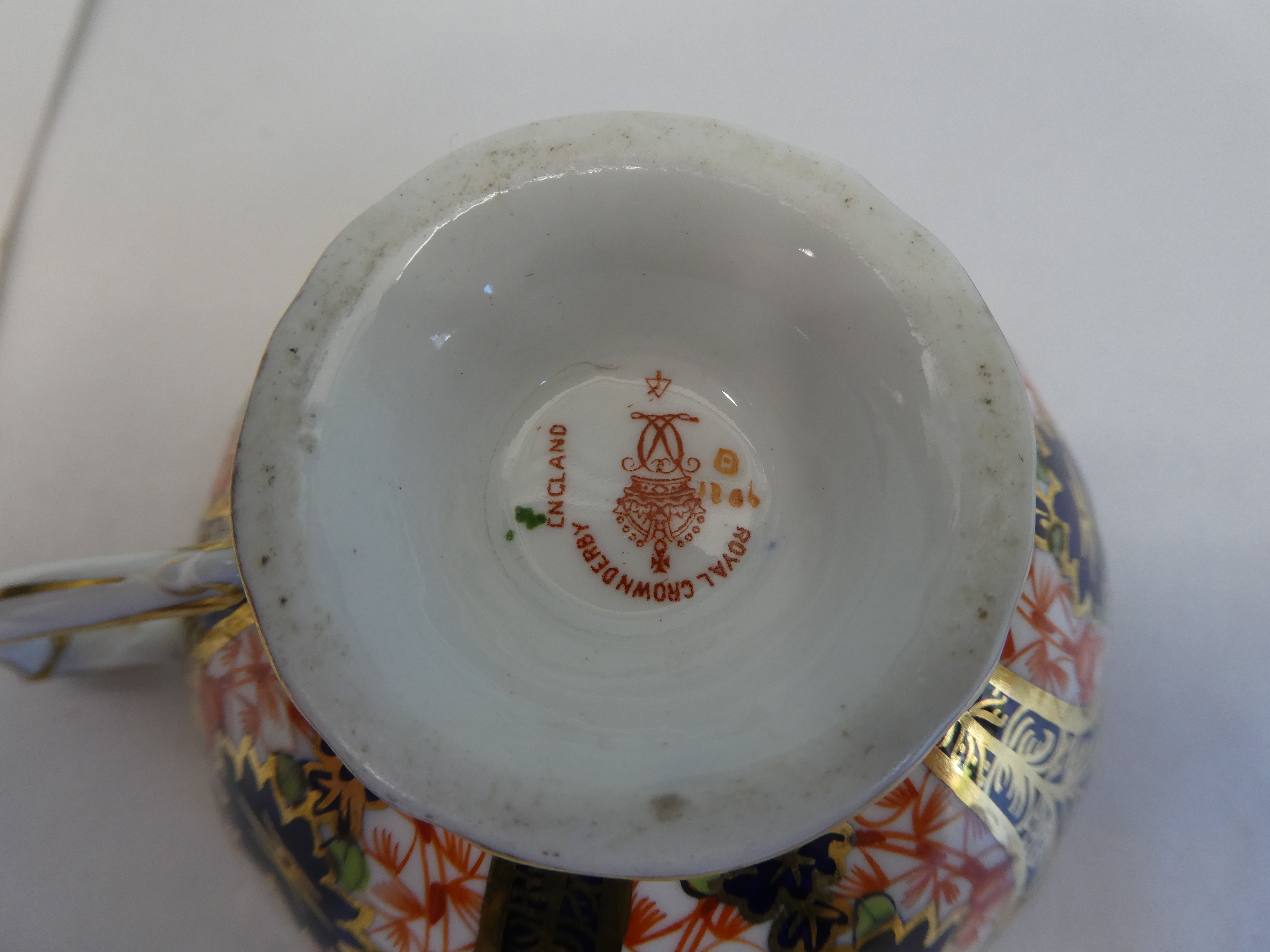 Royal Crown Derby china collectables: to include a cup and saucer, decorated in the Imari palette - Image 2 of 2