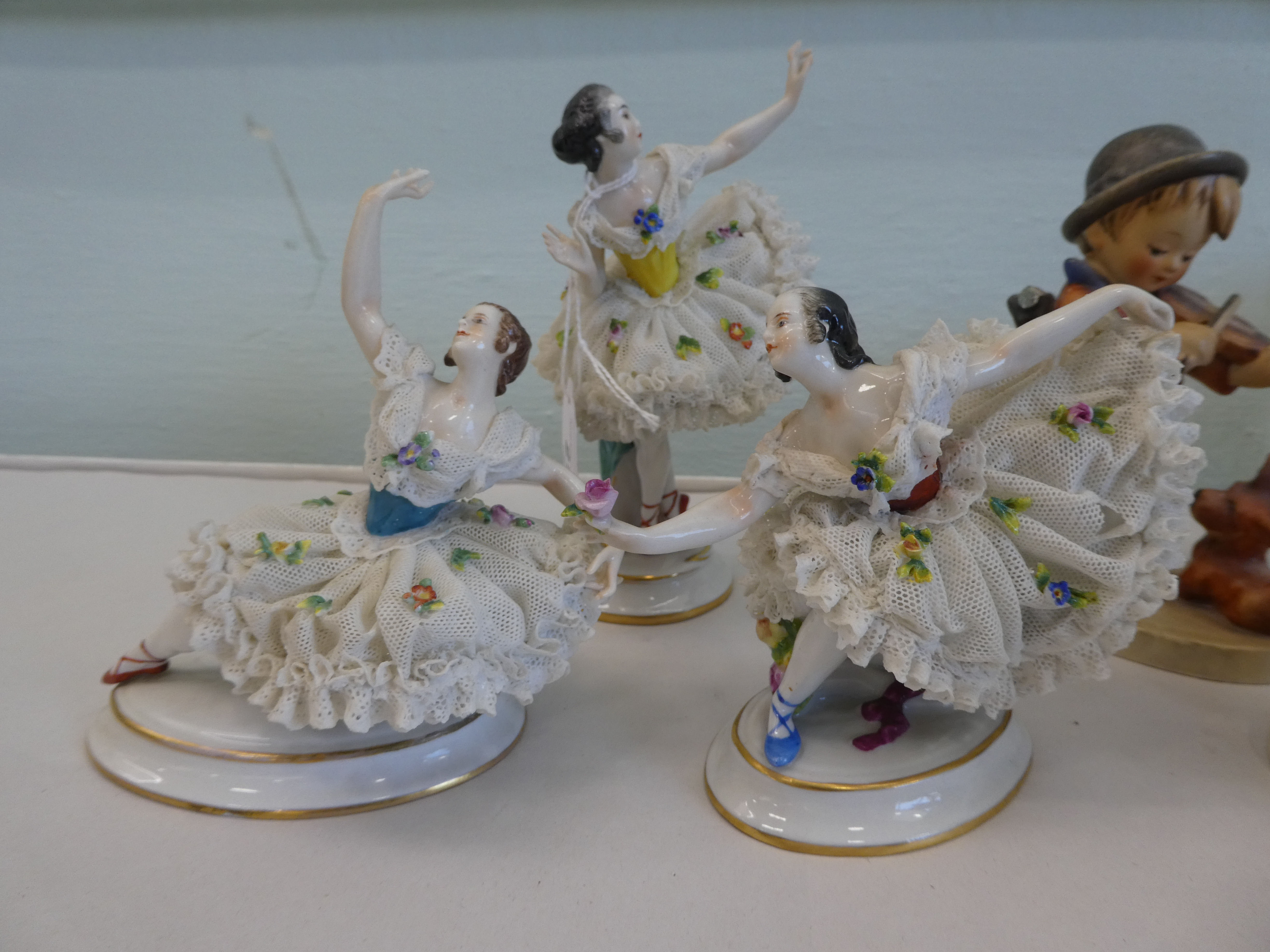 Ornamental figures: to include Goebel Hummel figures  approx. 4"h; and European porcelain - Image 6 of 14