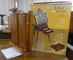 An Artist Studio wooden Italian design easel  boxed