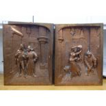 A pair of 19thC copper studies, fashioned in high relief, depicting an Eastern figure immediately