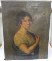 Early 19thC British School - a half-length portrait  oil on canvas  16" x 24"