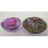 A 1950s Murano Bizantino glass bowl, attributed to Avem; and a 1950s, attributed