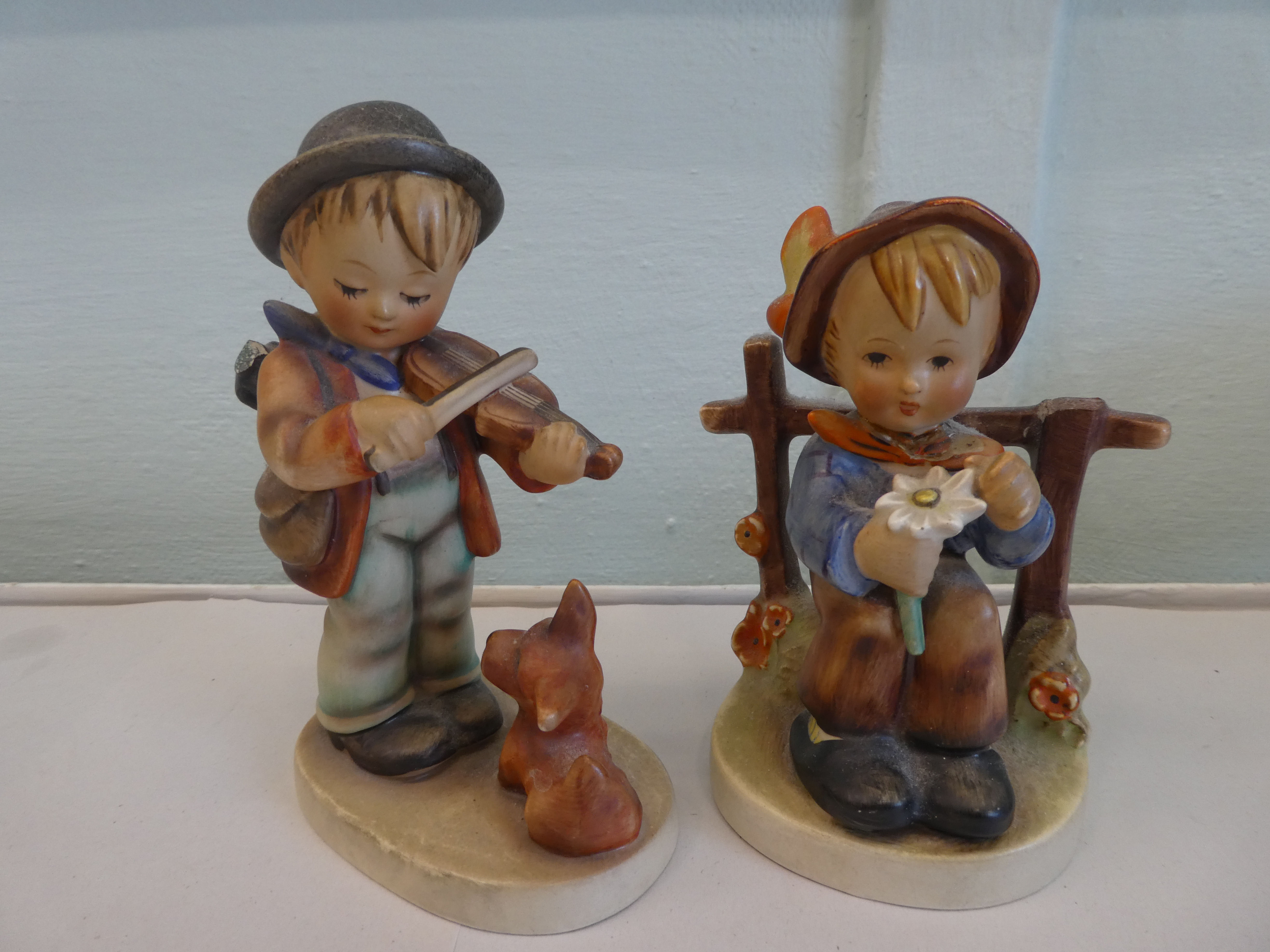 Ornamental figures: to include Goebel Hummel figures  approx. 4"h; and European porcelain - Image 9 of 14