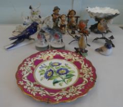 Ornamental figures: to include Goebel Hummel figures  approx. 4"h; and European porcelain