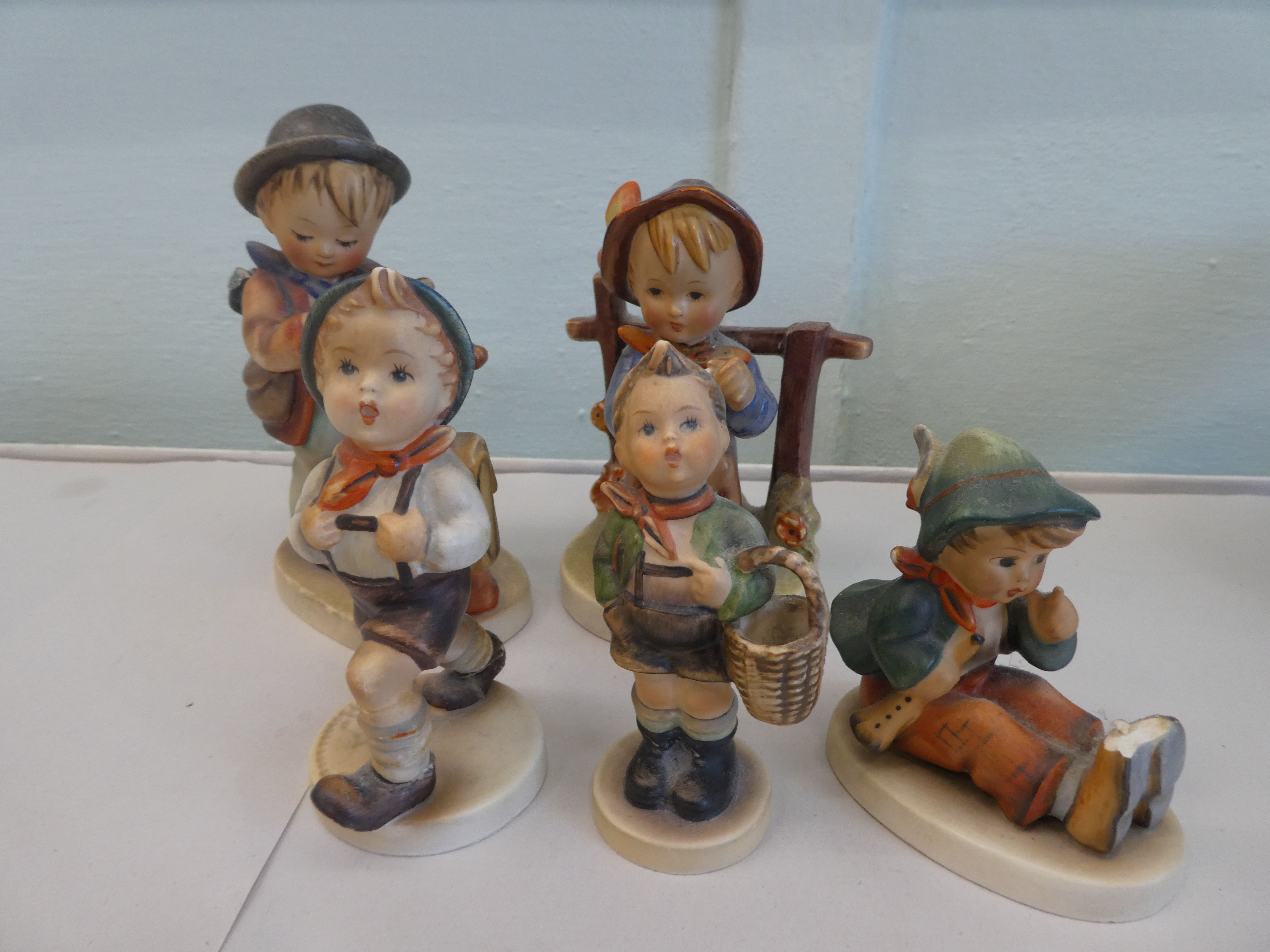 Ornamental figures: to include Goebel Hummel figures  approx. 4"h; and European porcelain - Image 8 of 14