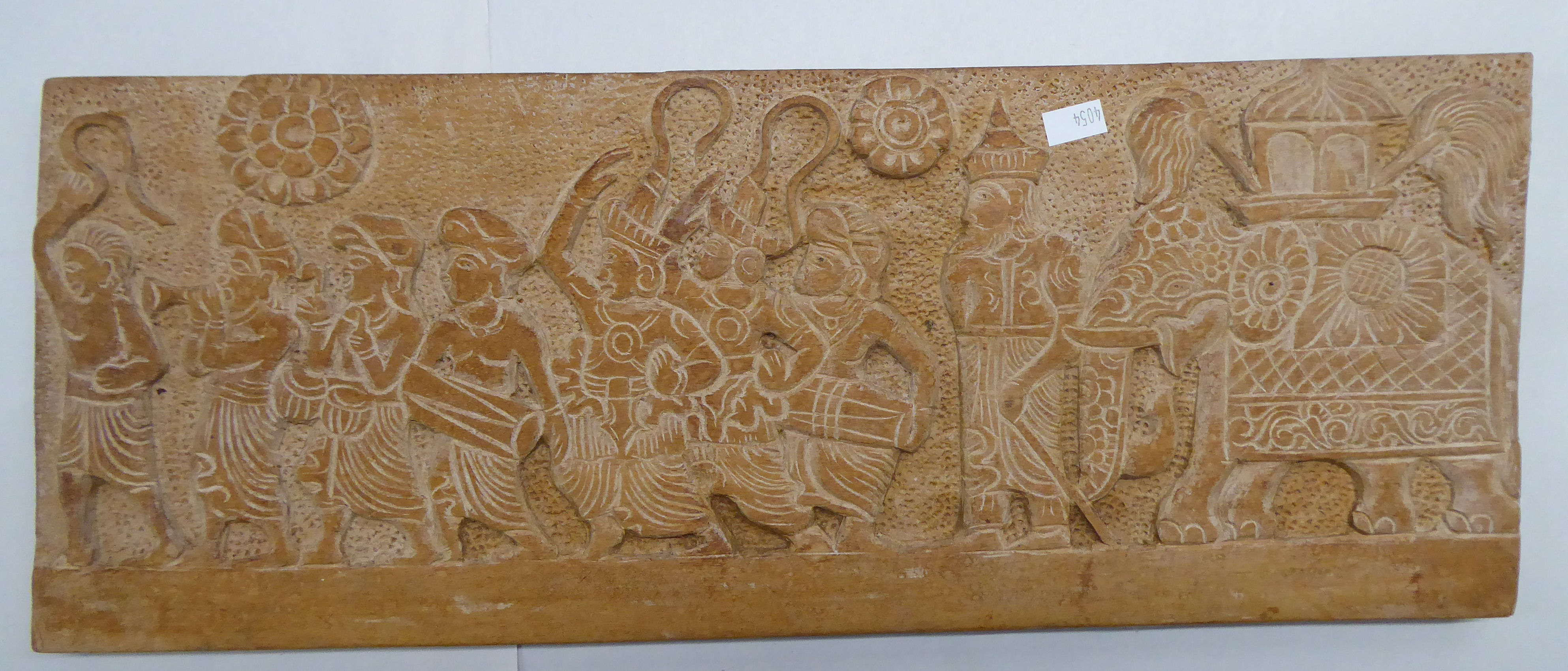 A mixed lot: to include African carved wooden figures  various sizes; and a hide covered drum  23"h - Image 3 of 6