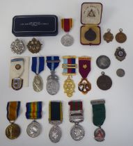 Various medals and medallions: to include a TA Efficient Service medal   (Please Note: this lot is
