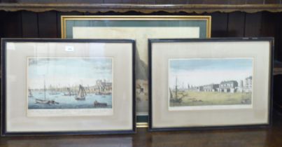 Pictures: to include a study  'The South East prospect of London'  print  11" x 16"  framed