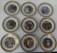 A set of nine Royal Copenhagen porcelain plates for the 'Hans Christian Andersen' series  circa 1975