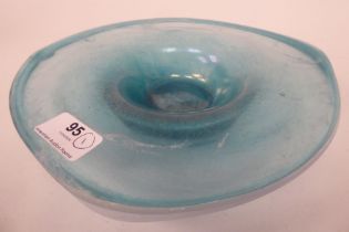 A Nick Orsler, Art Glass pedestal dish  bears a signature & dated 2005  9"dia