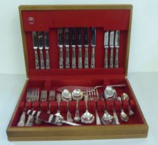 A set of modern A1 EPNS shell and fiddle pattern cutlery and flatware  comprising six place settings