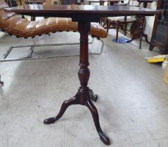 Small furniture: to include a George III mahogany pedestal table, raised on a tripod base and pad