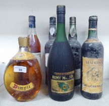 Alcohol: to include Dimple whisky and Madeira wine