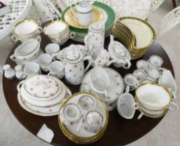 Variously patterned ceramic tea/tableware: to include T Goode & Co china with Greek Key and gilt