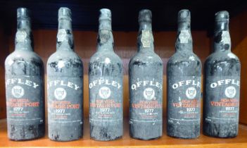 Six bottles of Offley 1977 Vintage Port