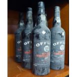 Six bottles of Offley 1977 Vintage Port