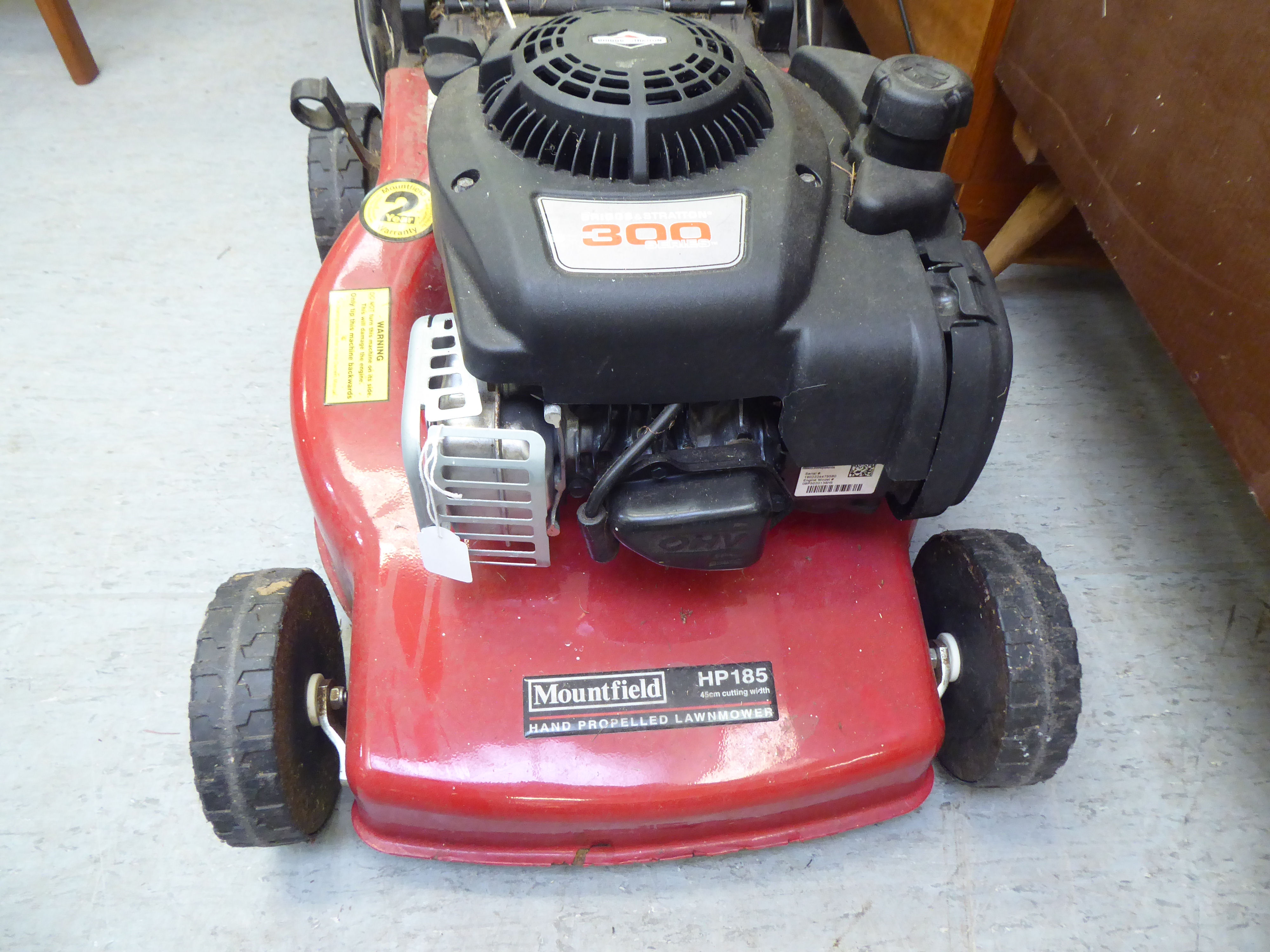 A Mountfield HP185 hand propelled rotary lawnmower with a Briggs & Stratton 300 Series petrol driven - Image 2 of 2