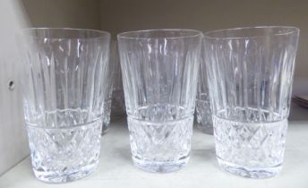 A set of eight Waterford crystal tumblers  5"h