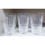 A set of eight Waterford crystal tumblers  5"h
