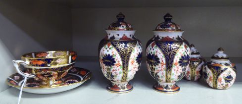 Royal Crown Derby china collectables: to include a cup and saucer, decorated in the Imari palette