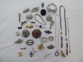 Items of personal ornament: to include marcasite set brooches