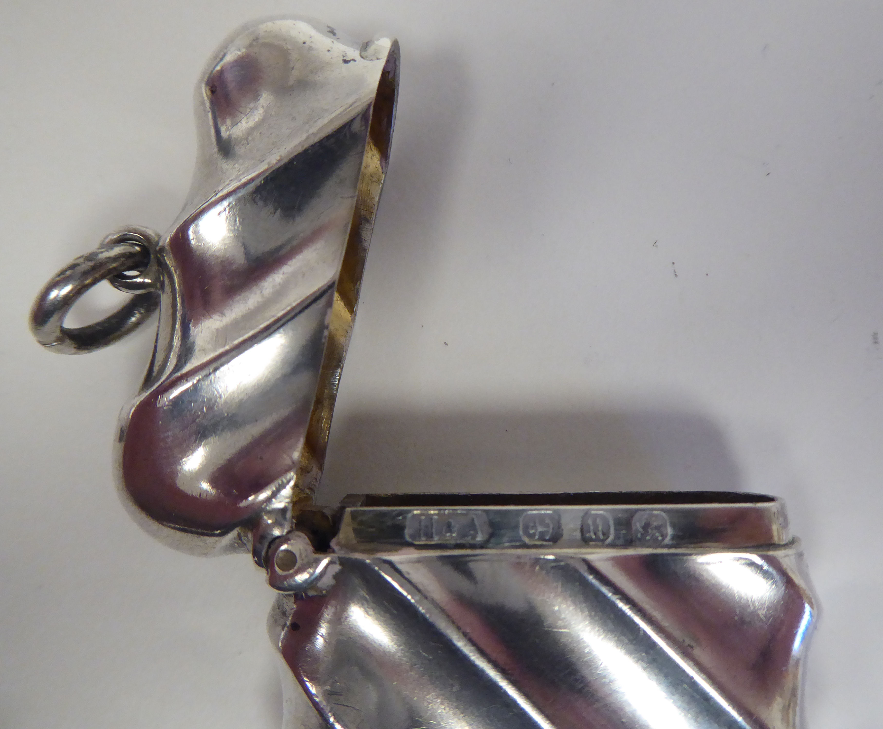 Silver collectables: to include two teaspoons; a flute moulded vesta case; and four Great War - Image 2 of 10