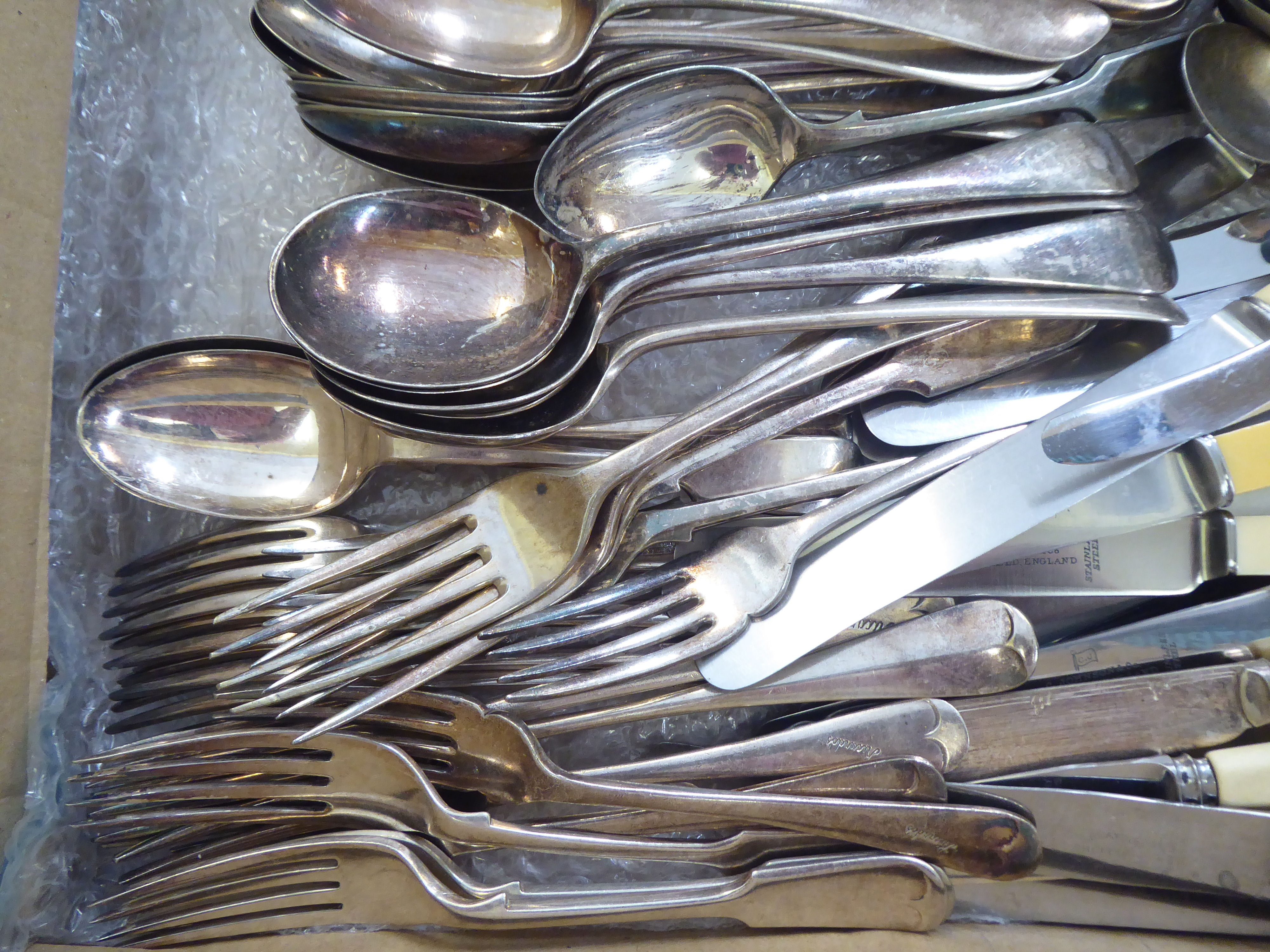 Variously patterned, mainly EPNS cutlery and flatware - Image 3 of 4