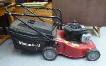 A Mountfield HP185 hand propelled rotary lawnmower with a Briggs & Stratton 300 Series petrol driven