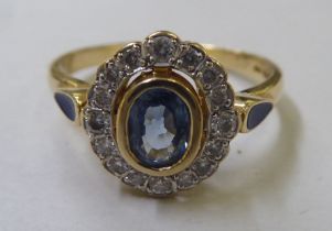 A 14ct gold cluster ring