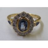 A 14ct gold cluster ring