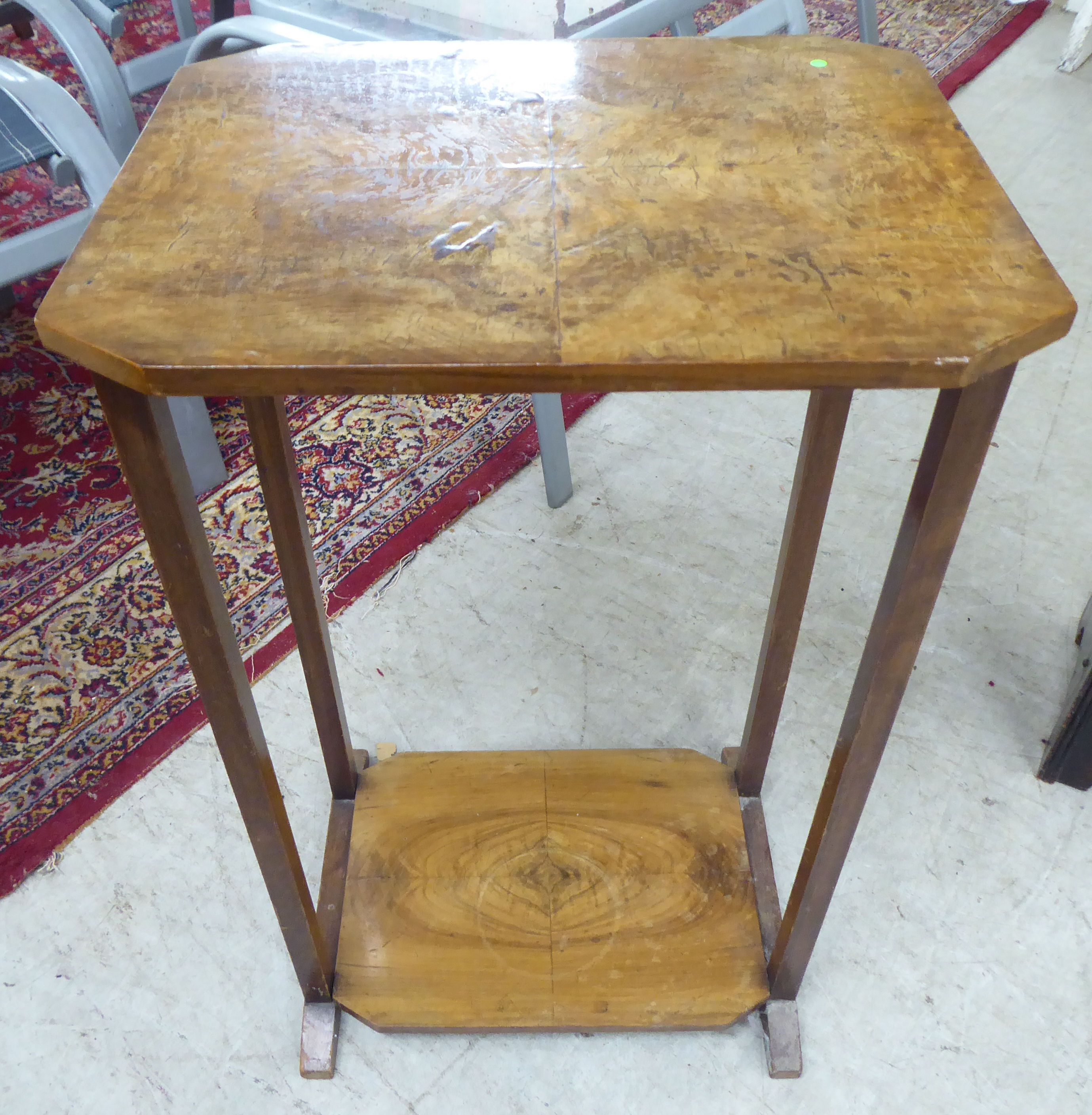 Small furniture: to include a late 19thC mahogany pedestal table, raised on a tripod base  27"h - Image 4 of 6