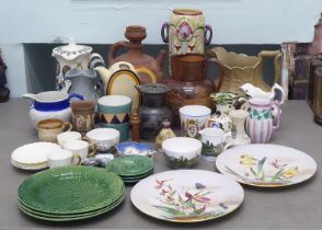 Ceramics: to include a late Victorian Doulton Lambeth stoneware harvest jug  7.5"h