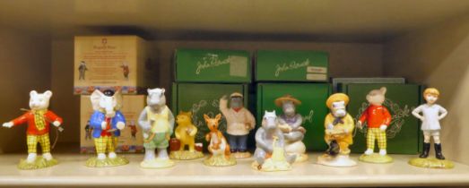 Beswick and Royal Doulton china storybook figures: to include Christopher Robin  5.5"h