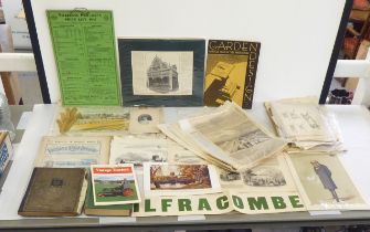 Mainly late 19th/early 20thC ephemera: to include farming related