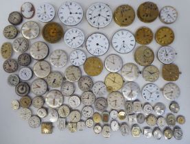 Pocket and wristwatch movements  various sizes