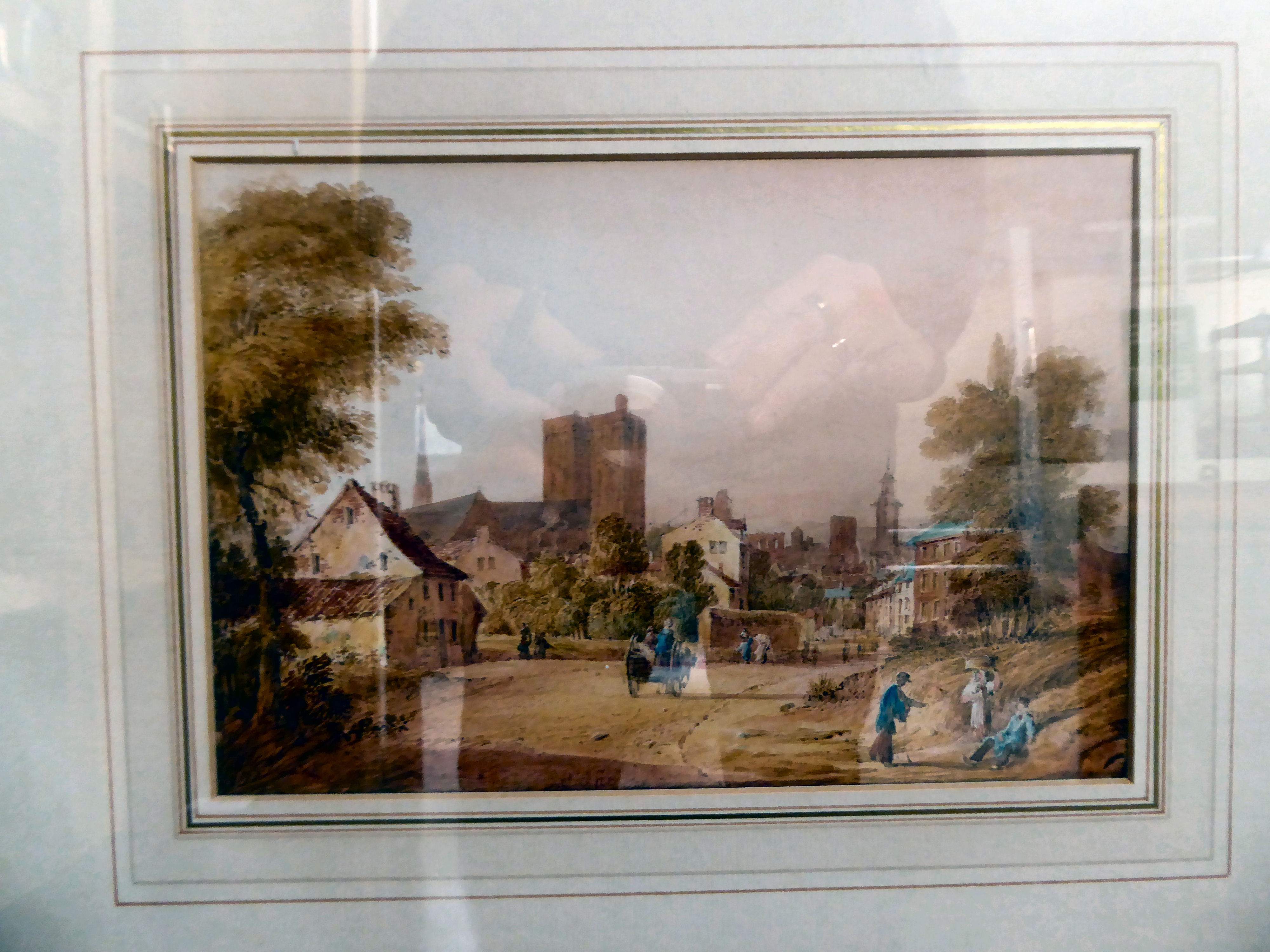 John Edwin Oldfield - 'A Continental Town'  watercolour  bears a signature  7" x 10"  framed - Image 2 of 4