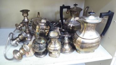 Silver plate: to include a coffee pot with an ebonised handle