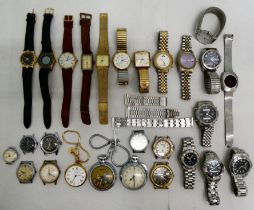 Variously cased and strapped wristwatches: to include examples by Sekonda, Timex and Ingersoll