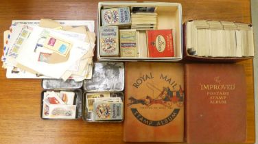 Uncollated postage stamps and cigarette cards: to include Players