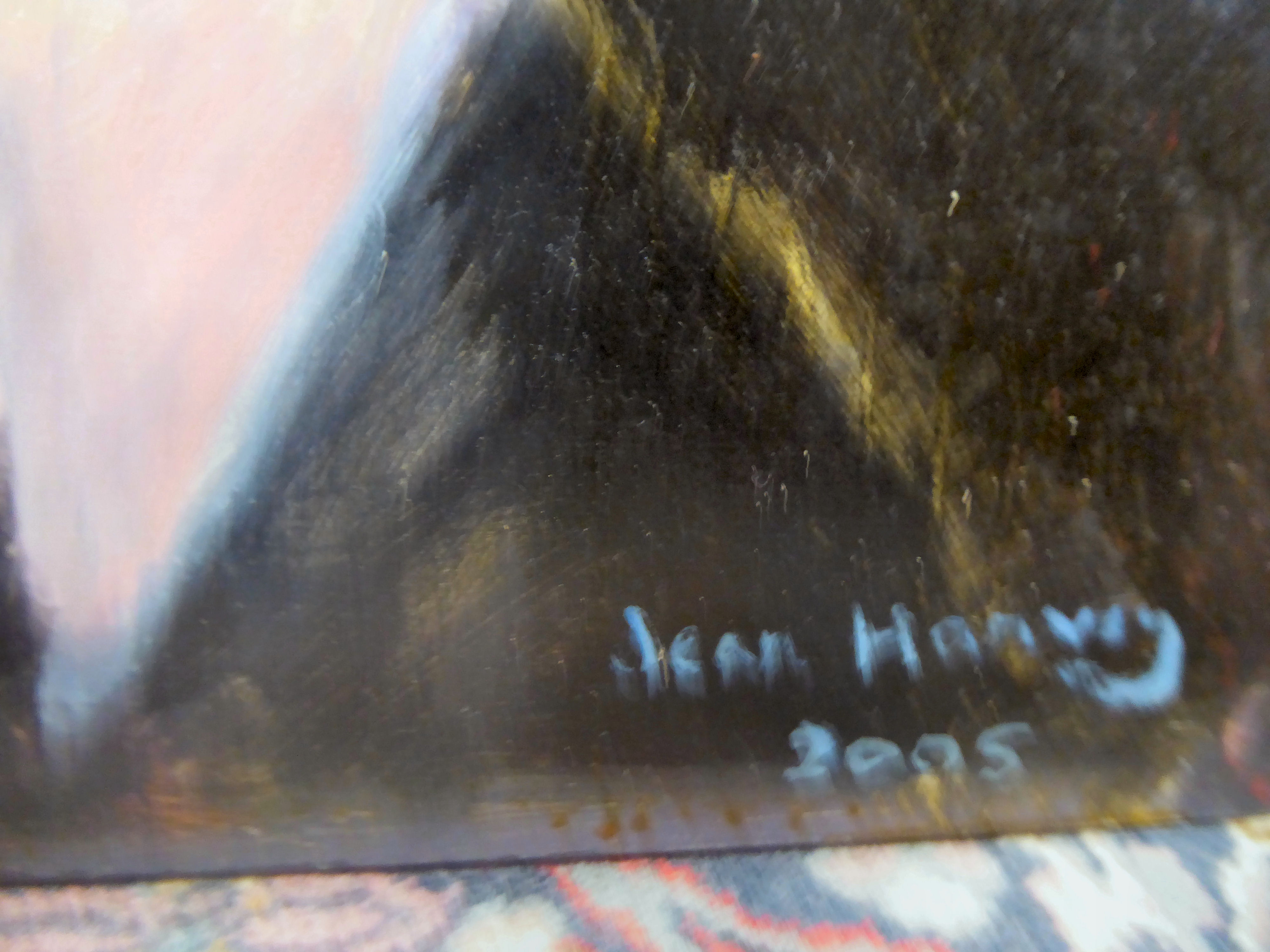 Jean Harvey - two half length portraits  oil on board  bearing signatures  16" x 20" - Bild 3 aus 4