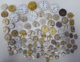 Pocket and wristwatch movements  various sizes