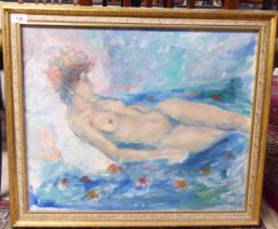 Jean Harvey - 'Nude'  oil on canvas  bears a signature  19" x 23"  framed