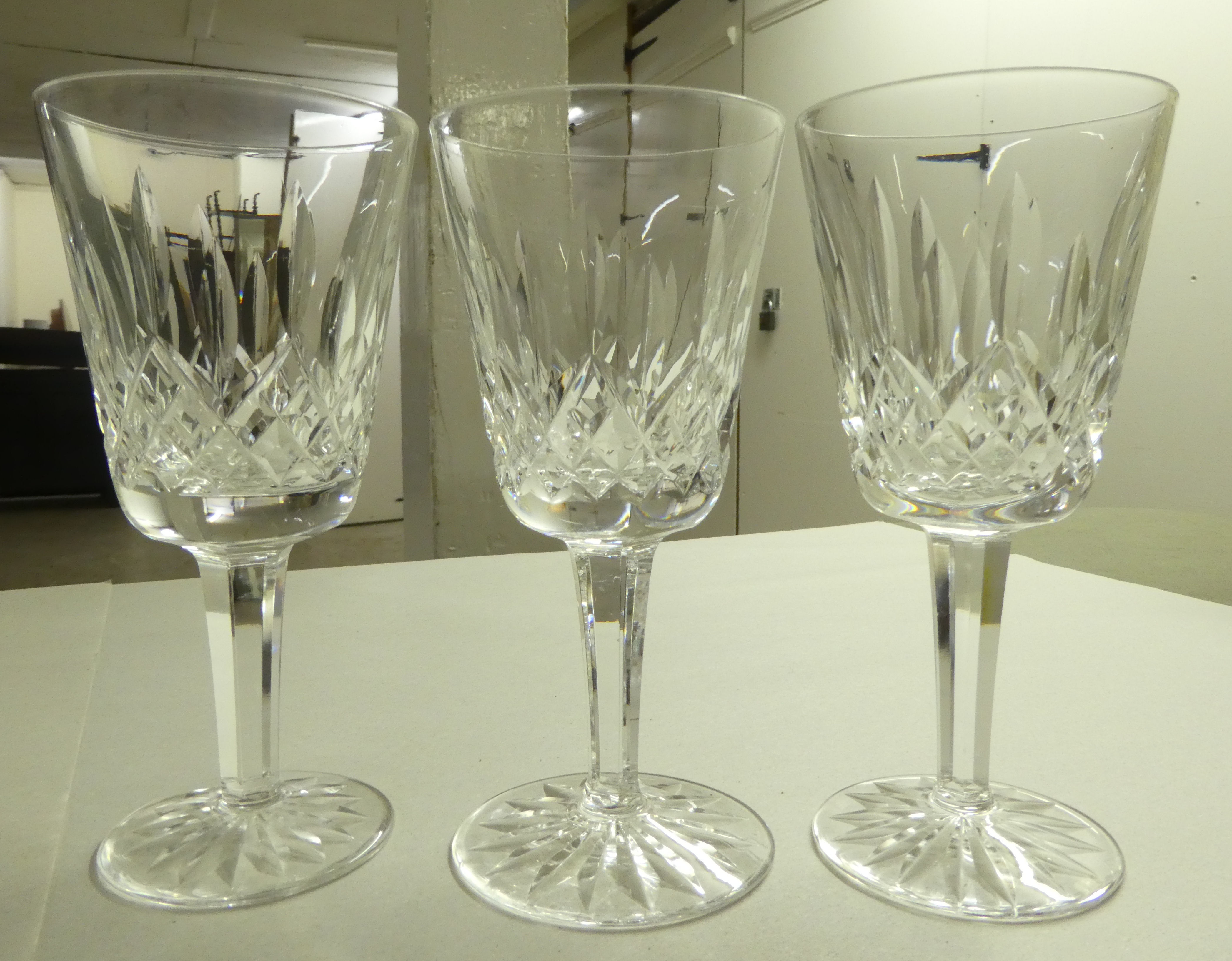 Mainly Waterford crystal drinking glasses: to include three different sized pedestal wines - Image 4 of 7