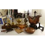 Mainly 19th & 20thC functional metalware: to include hearth related items and tools