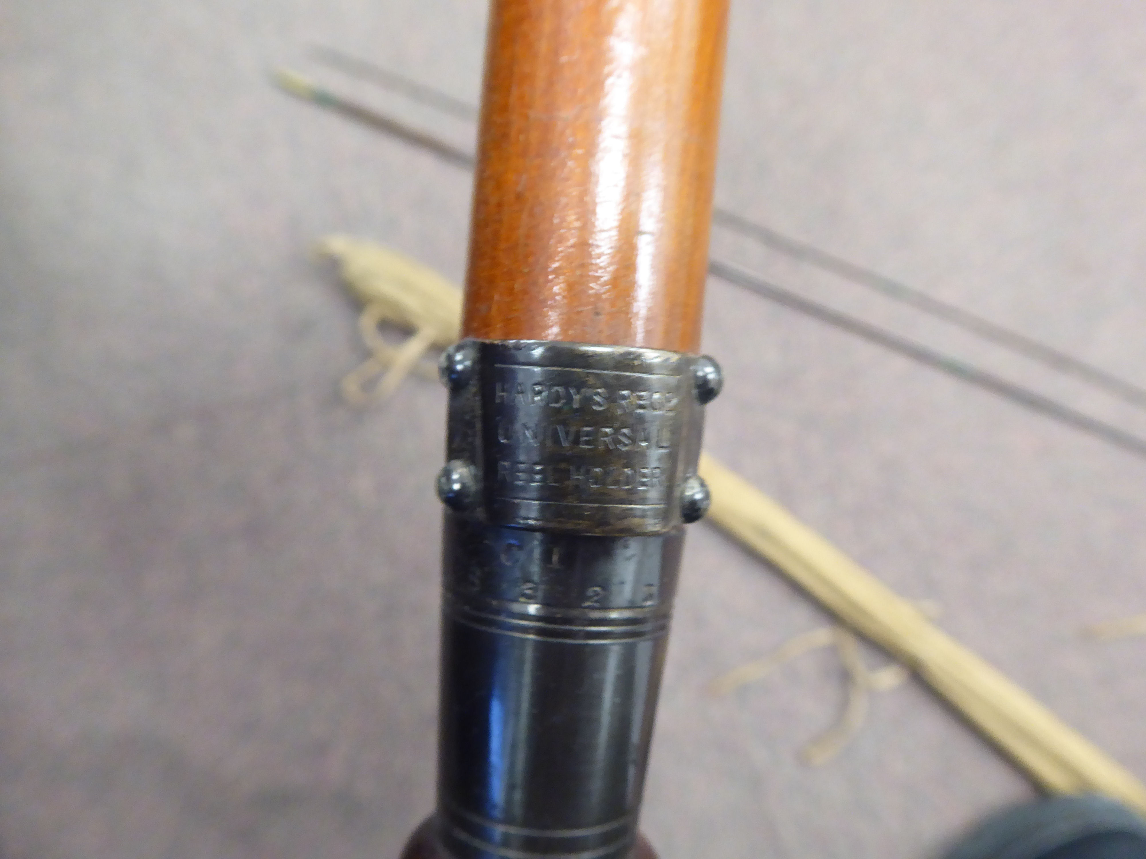 A Hardy Bros Reelholder, three section fly fishing rod, in a dedicated canvas bag - Image 3 of 5