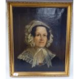 Early 19thC British School - a head and shoulders portrait believed to be of one Sarah Brown,